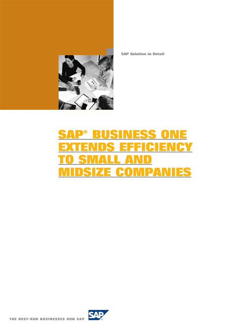 PDF SAP BUSINESS ONE EXTENDS EFFICIENCY TO SMALL AND And Beyond