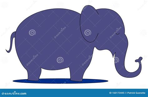 Purple Elephant Illustration Vector Stock Vector Illustration Of