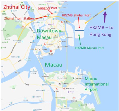 Hong Kong Zhuhai Macau Bridge Map
