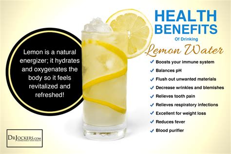 Flavoring your water with fresh lemon to make it more palatable can help its appeal, making you adding lemon to water is an easy way to get some of this fruit's nutritional benefits. Boost Your Energy with Lemon Water - DrJockers.com