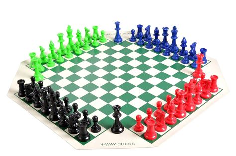 4 Player Chess Set Combination Single Weighted Regulation Colored