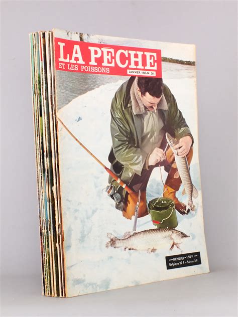 la pêche et les poissons année 1967 complète lot de 12 numéros du