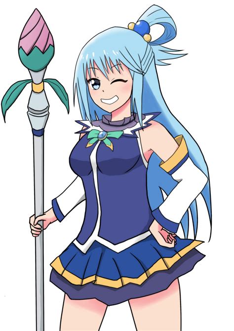 Aqua With Her Staff R AquaSama