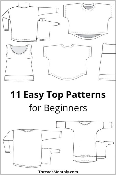 Easy Top Sewing Patterns For Beginners Free Printable Pdfs Fashion Clothes Sewing