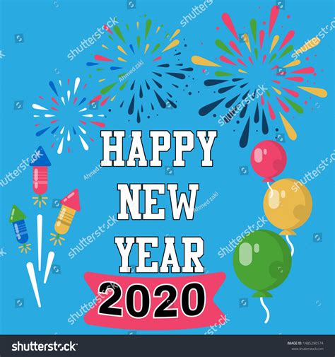 Happy New Year 2020 Vector Holiday Stock Vector Royalty Free
