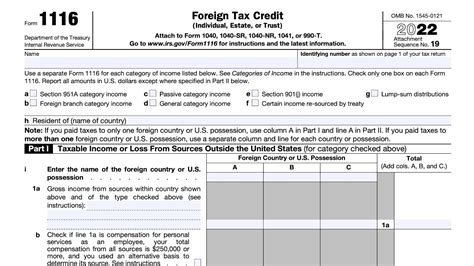 Irs Form 1116 Walkthrough Foreign Tax Credit Youtube