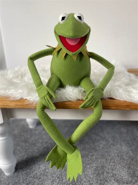 Kermit The Frog Puppet Replica Hand Puppet Muppet 11 Etsy