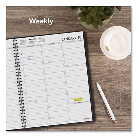 Acco At A Glance Weekly Appointment Book 11 X 825 Black Cover 13