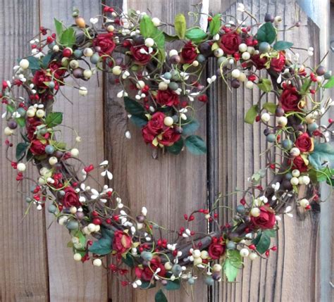 Heart Shaped Wreath For Valentines Day Red By Laurelsbylaurie