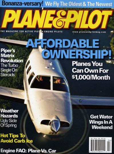 Plane And Pilot Subscription Aviation Magazine Pilot Magazine