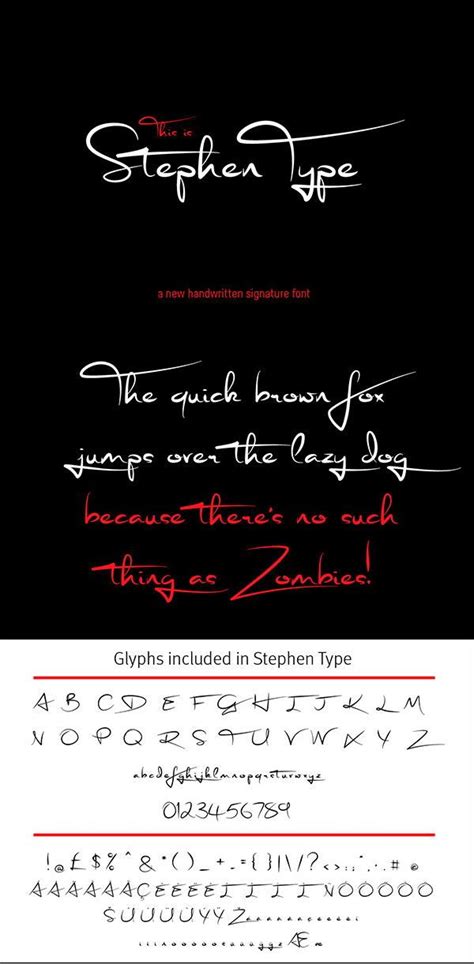 Here are 50 free handwriting fonts you can incorporate into your designs to give them a unique, handwritten feel (without the time and hassle necessary to actually write things out) Stephen Type font - signature font. Font typography ...