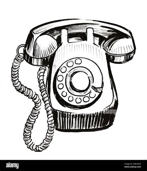 Rotary Telephone Sketch Cut Out Stock Images And Pictures Alamy