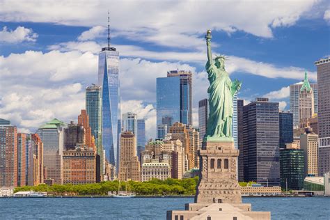 Statue Of Liberty New York City Skyline