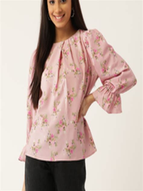 Buy Madame Pink Floral Print Top Tops For Women 17040720 Myntra