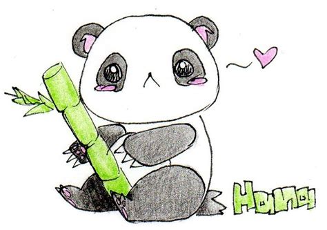 Begin by drawing an oval. cute panda drawing by fishpaddle on DeviantArt