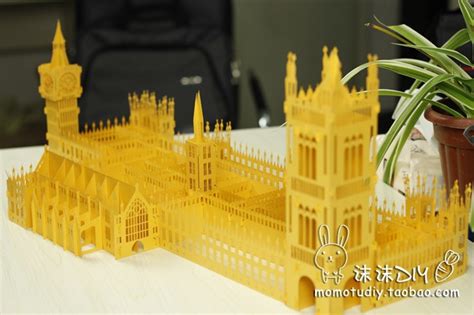 The Palace Of Westminster The Castle Paper Carving Model Assemble The