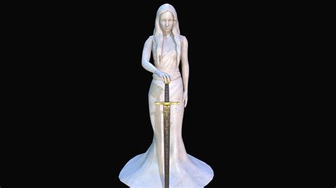 Lady Of The Lake Statue Buy Royalty Free 3d Model By Dark0verseer