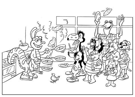 Koken Kleurplaat