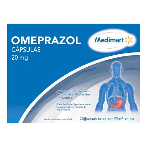 Omeprazol Medimart 20 Mg 30 Cápsulas Walmart