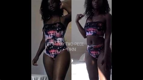 You can easily style a one piece for a they can show off imperfections that dark suits conceal, such as love handles. DIY TWO-PIECE BIKINI FROM ONE-PIECE SWIMSUIT(HOW TO) - YouTube