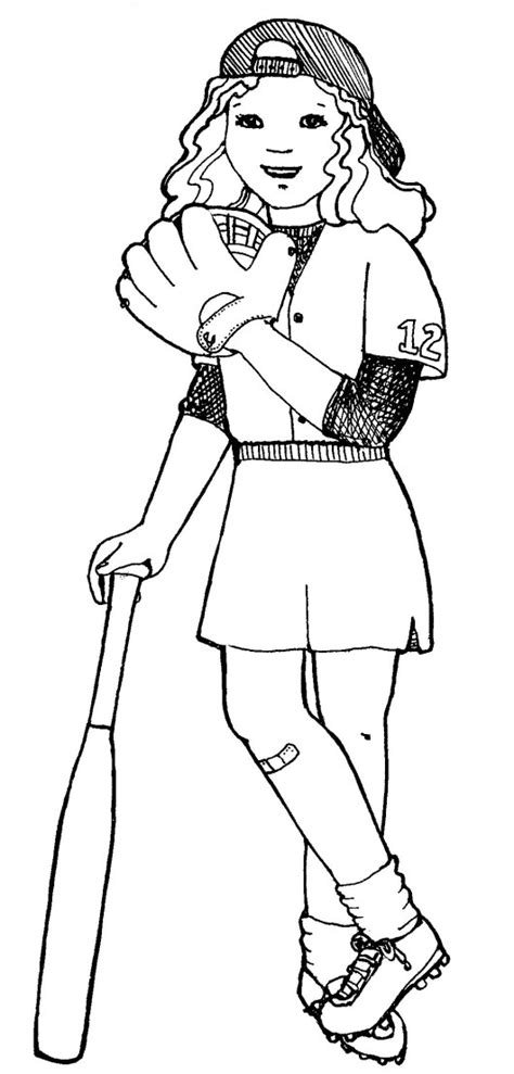 Among us coloring pages are based on the action game of the same name, in which you need to recognize a impostor on a spaceship. softball player and equipments to play coloring page