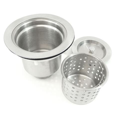 Each kitchen strainer has a stainless steel basket and will either strain water or stop the dishwater from draining. Kitchen / Bar Sink Basket Strainer with Lift Out Basket