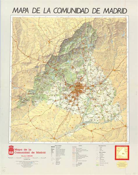 Madrid Comunidad Autónoma Mapas Generales 1989