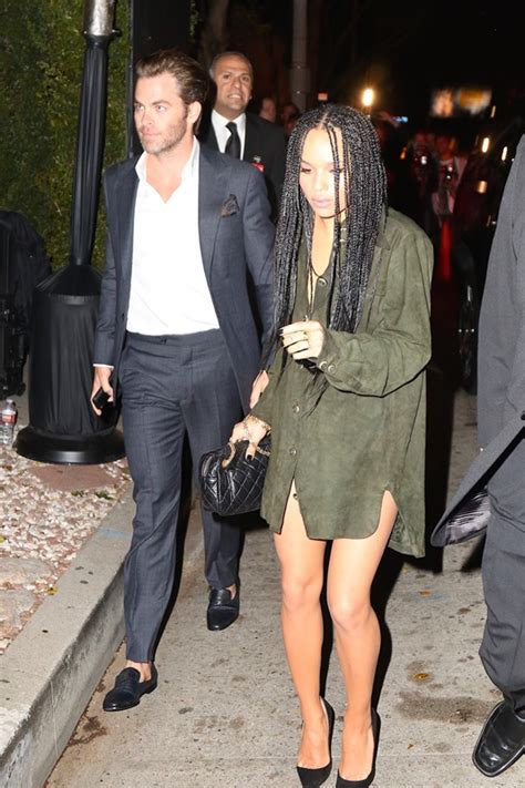 Zoe Kravitz Chris Pine Out Together Before The Oscars