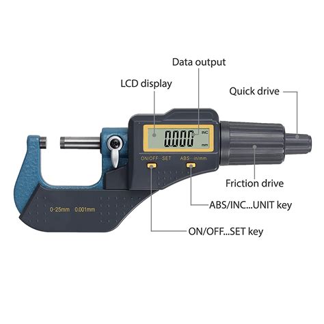 Digital Micrometer 0 1 Digital External Electronic Gauge With Absolute