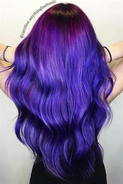 Inverted Purple To Blue Ombre Hair Blueombre Hair Dye Tips Hair