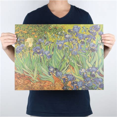 Bức tranh hoa diên vỹ mô phỏng tác phẩm của họa sĩ Van Gogh Shopee