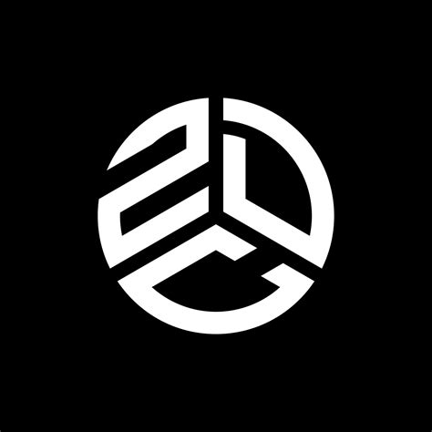 Zdc Letter Logo Design On Black Background Zdc Creative Initials