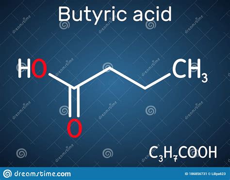 Butyric Acid Butanoic Acid Molecule Butyrates Or Butanoates Are Salts