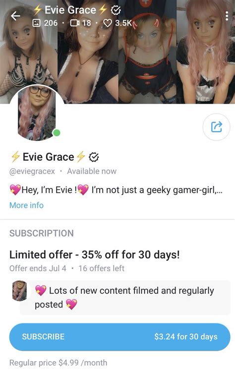 💖🖤evie Grace🖤💖🔞 On Twitter I’ve Only Got 16 100 Offers Left On My Onlyfans Come Join Me