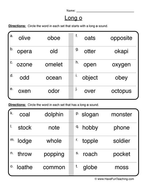 A vowel letter can also have short sounds. Long Vowel Worksheets | Have Fun Teaching