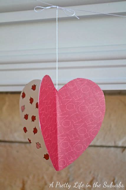 3d Valentine Paper Heart Garland A Pretty Life In The Suburbs Paper