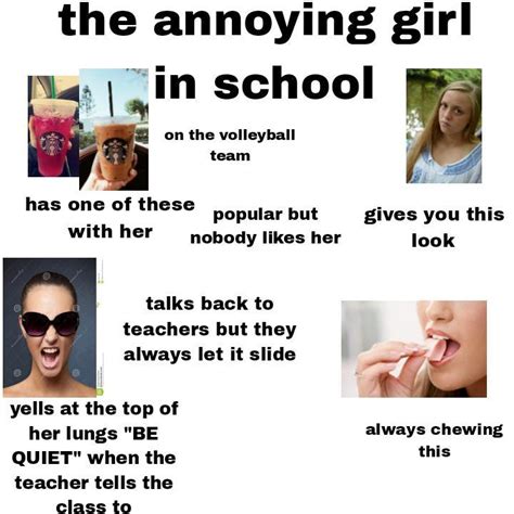 The Annoying Girl At School Starter Pack Rstarterpacks Starter Packs Know Your Meme