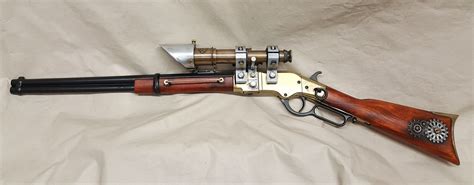 Steampunk 1866 Winchester Lever Action Carbine Rifle W