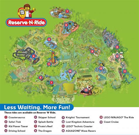 Reserve N Ride System Legoland California Resort Legoland Map