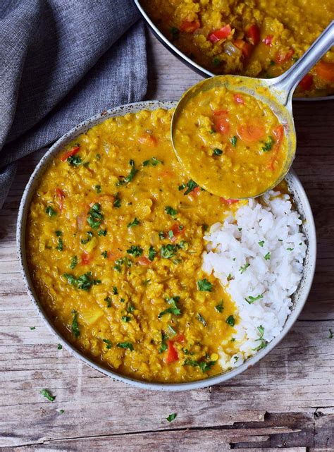 Red Lentil Dahl Best Recipe Elavegan