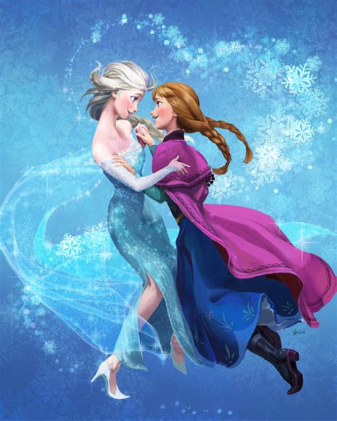 Elsa And Anna By Onibox On Deviantart