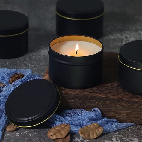 3mo Finance Sonviibox 12 Pack 8oz Candle Tinsblack Candle Tins