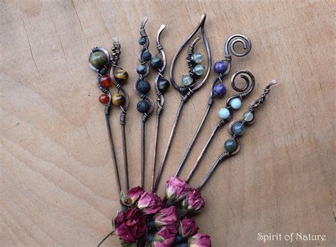 Wire Wrapped Hair Pin Copper Wire Hair Sticks Amazonite Etsy