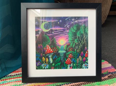 Psychedelic Forest Art Print Of Original Painting Etsy Uk
