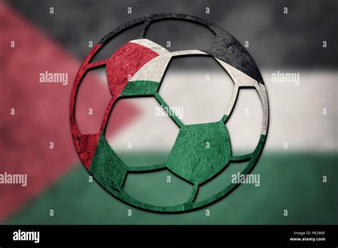 Soccer Ball National Palestine Flag Palestine Football Ball Stock