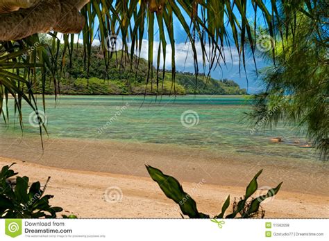 Anini Beach Kauai Hawaii Stock Photo Image Of Secret 11562058