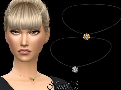 6 Prong Diamond Pendant Necklace By Natalis Sims 4 Jewelry