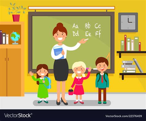 English Lesson In School Royalty Free Vector Image