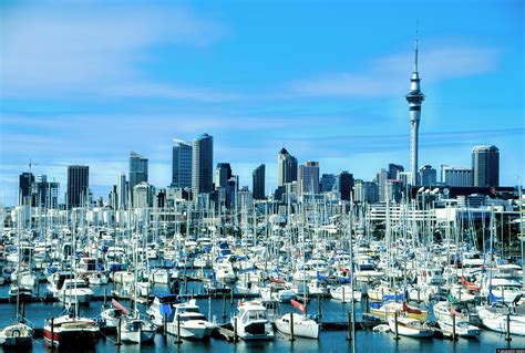 Auckland City Skyline from Westhaven Marina in 1998 | Geographic Media