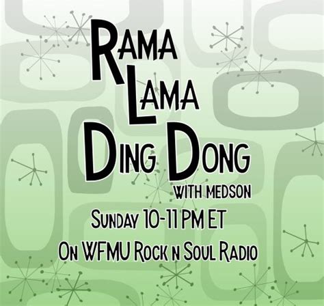 WFMU Rama Lama Ding Dong With Medson Playlist From September 10 2023